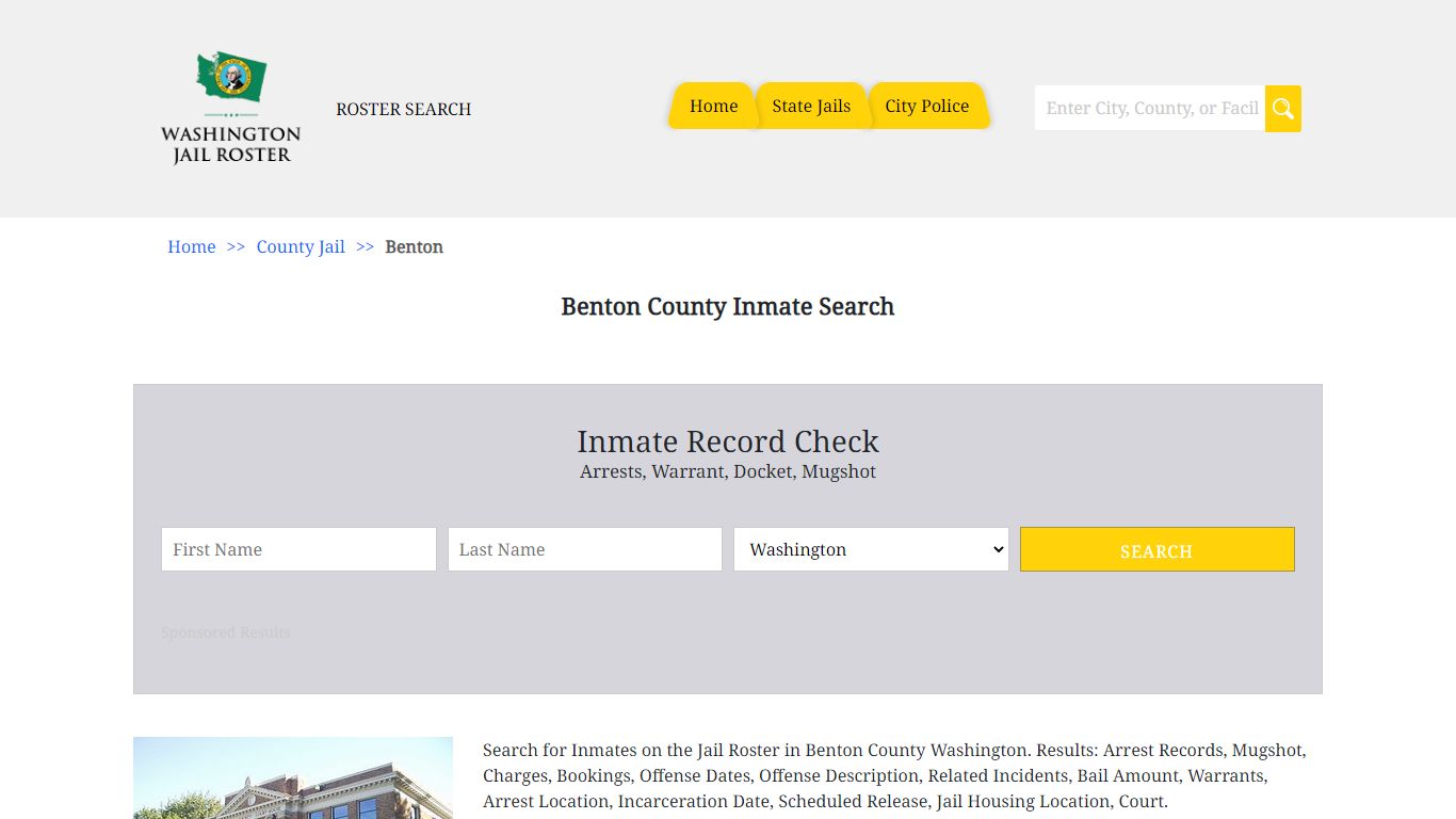 Benton County Inmates | Jail Roster Search