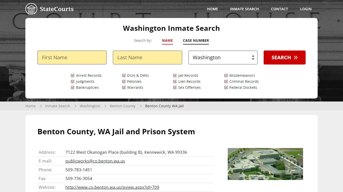 Benton County, WA Jail and Prison System - State Courts